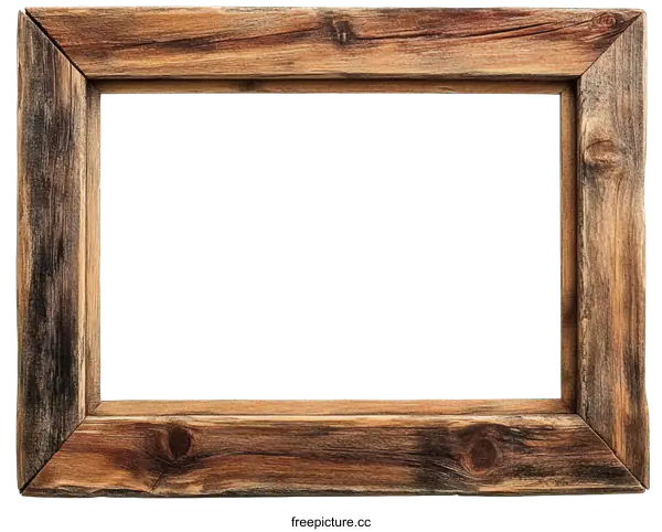 [Transparent Background PNG]Rustic Wooden Picture Frame