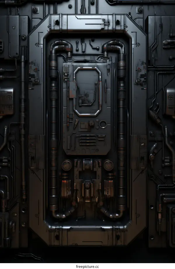 Rusty Spaceship Bulkhead Door