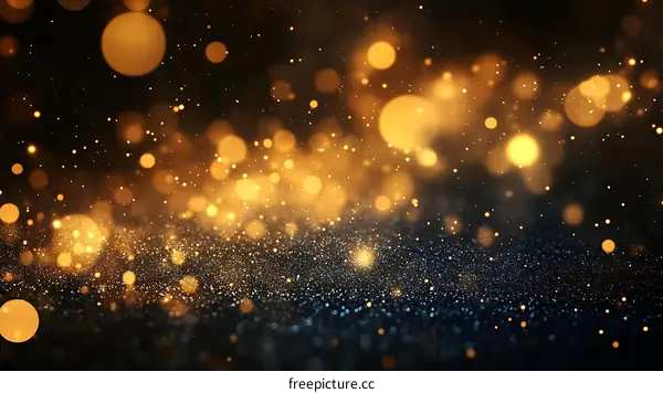 Golden Glitter Abstract Background