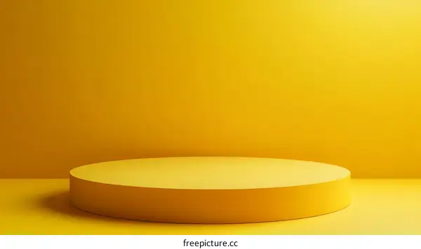 Yellow Round Product Display Stand