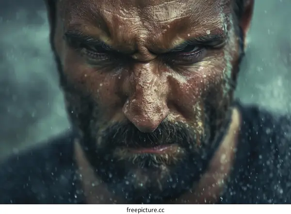 Close Up Portrait of a Weary Man