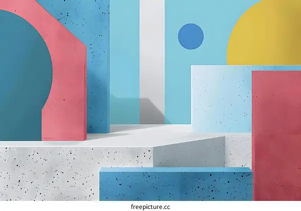 Abstract Geometric Shapes Minimalist Background Design