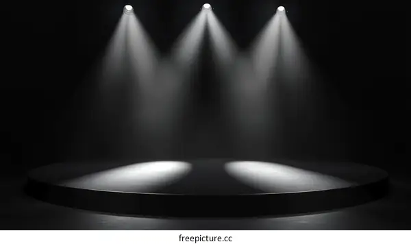 Empty Stage Spotlight Abstract Background