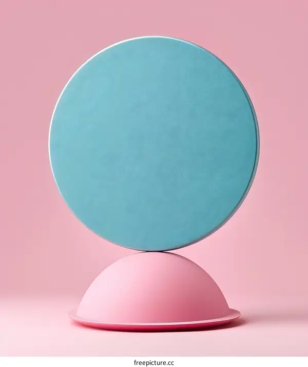 Abstract Pink and Blue Geometric Shapes