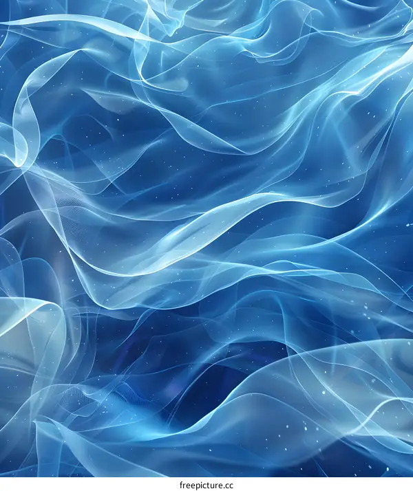 Abstract Blue Wavy Background
