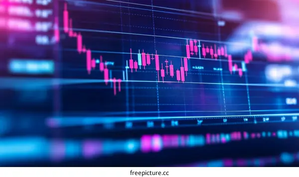Financial Chart Data Displaying Stock Market Trends