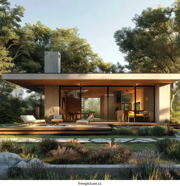 Stunning Minimalist House Exterior with Stylish Landscaping