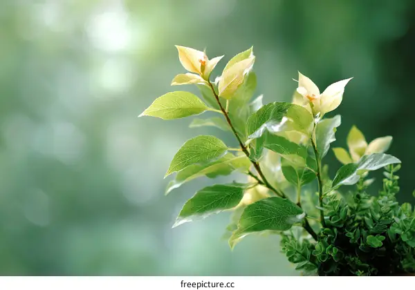 Fresh Green Leaves in Nature
