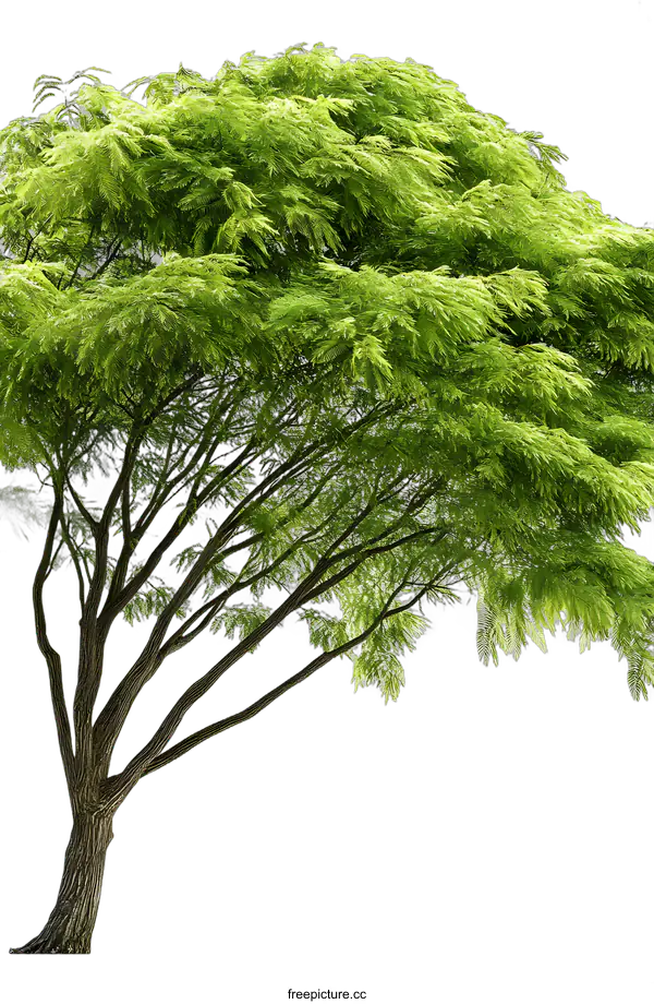 [Transparent Background PNG]Isolated Green Tree On White Background