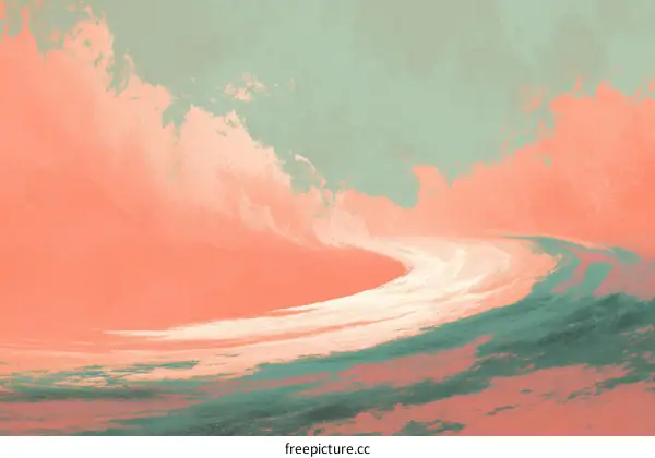 Abstract Colorful Cloudscape Painting