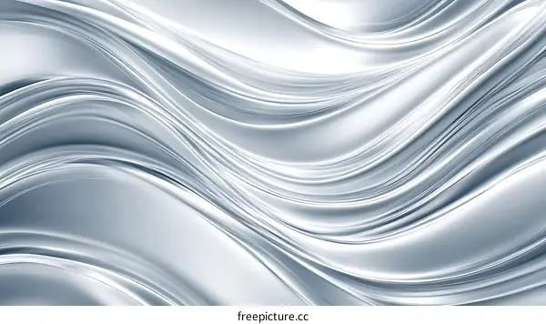 Abstract Silver Metallic Flowing Texture