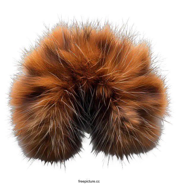 [Transparent Background PNG]Red Fox Fur on White Background