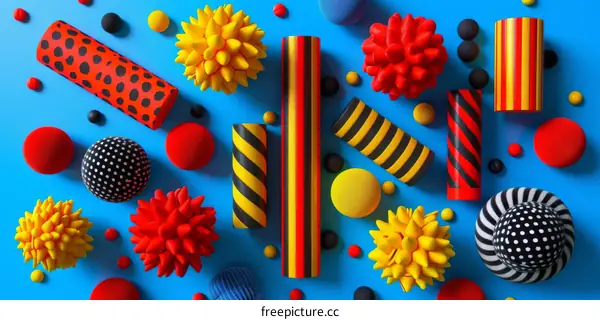 Colorful 3D Shapes and Spheres