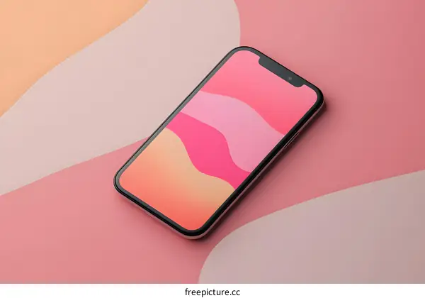 Modern Smartphone Mockup With Abstract Background