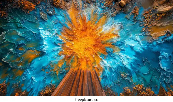 Abstract Colorful Explosion Artwork