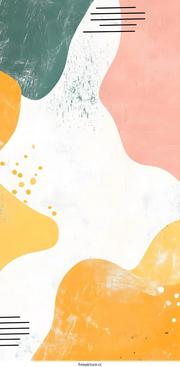 Abstract Minimalist Background with Colorful Shapes and Texture