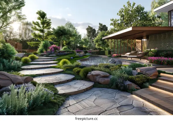 Beautiful House with Swimming Pool in Garden