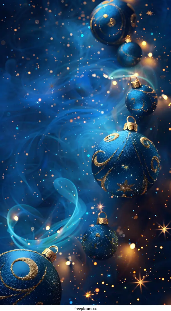 Blue Christmas ornaments