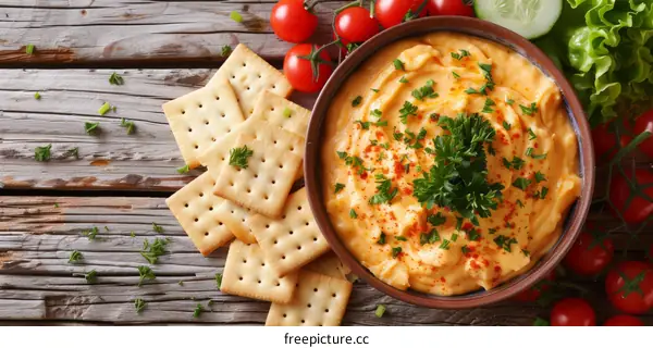 Homemade Hummus with Fresh Vegetables