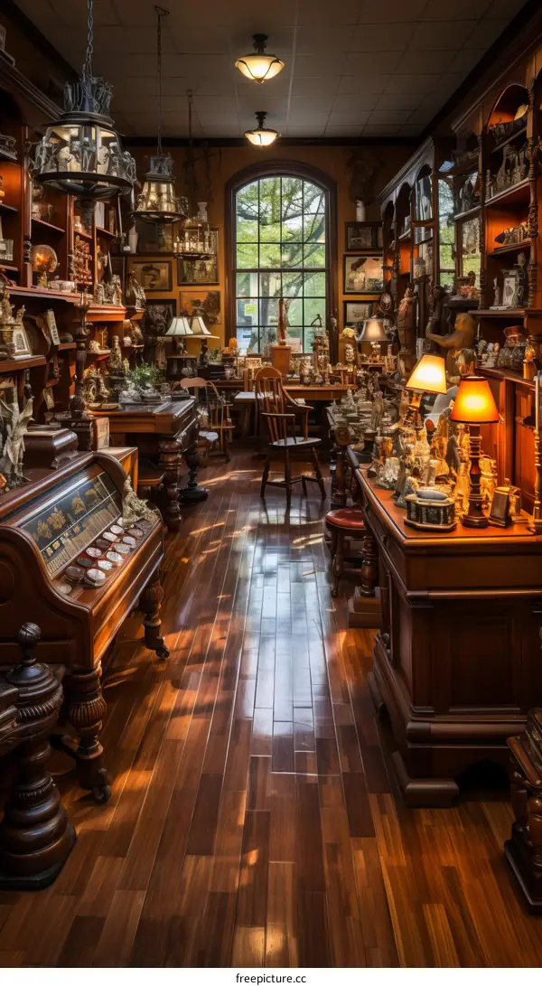 A room filled with antique furniture and art objects