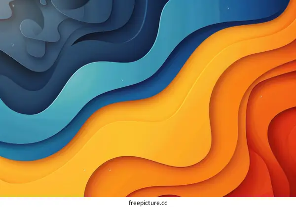 Abstract Colorful Paper Cut Background Design