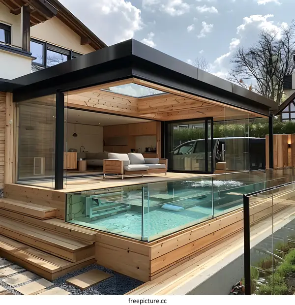 Modern Home with Pool and Patio