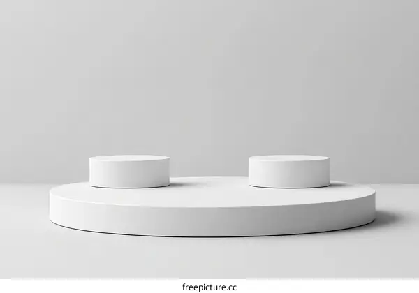Abstract Minimalist White Product Display