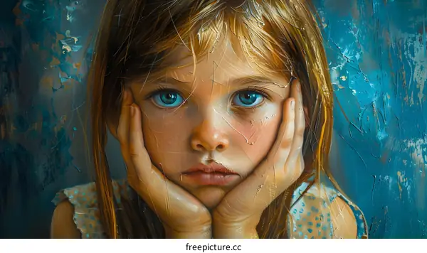 Portrait of a Young Girl with Blue Eyes