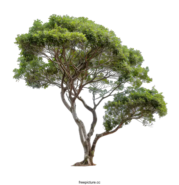 [Transparent Background PNG]Green Tree Isolated On White Background