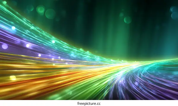 Abstract Rainbow Light Trails