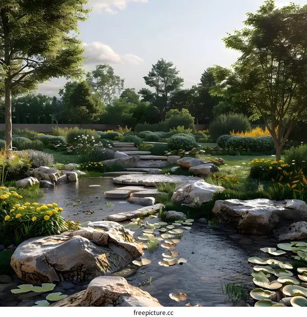 Garden landscape design renderings