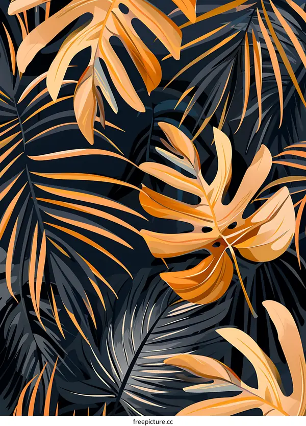 Tropical Leaves Seamless Pattern Design
