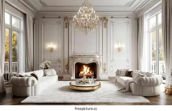 Luxury European Living Room Interior Design