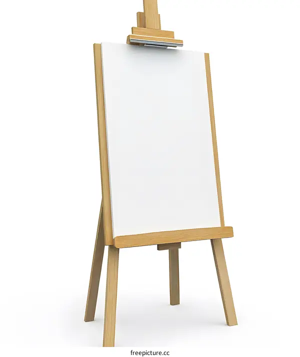 Blank Canvas on Wooden Easel