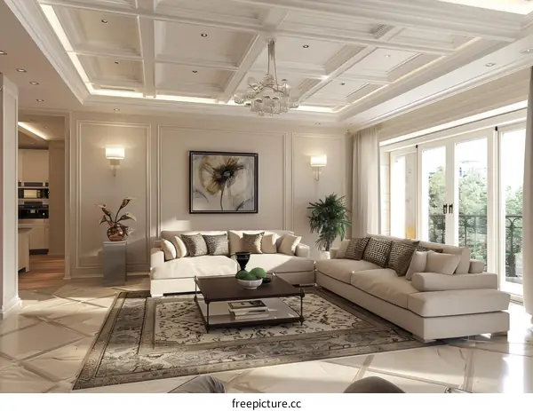 Luxury Elegant Living Room Interior Design