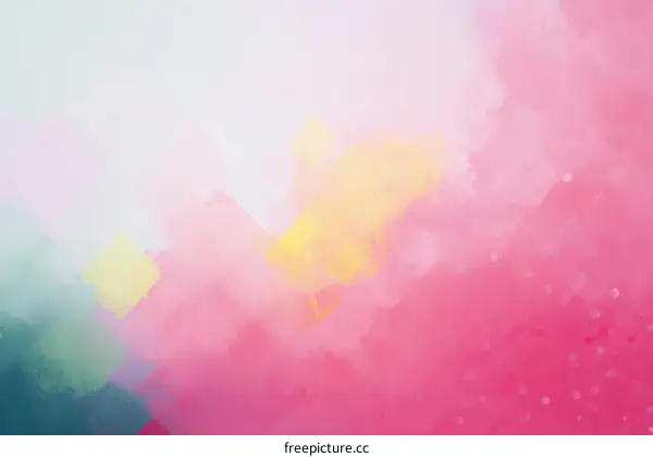 Abstract Watercolor Painting with Pastel Colors