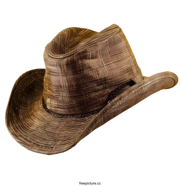 [Transparent Background PNG]Brown Cowboy Hat Isolated on White Background