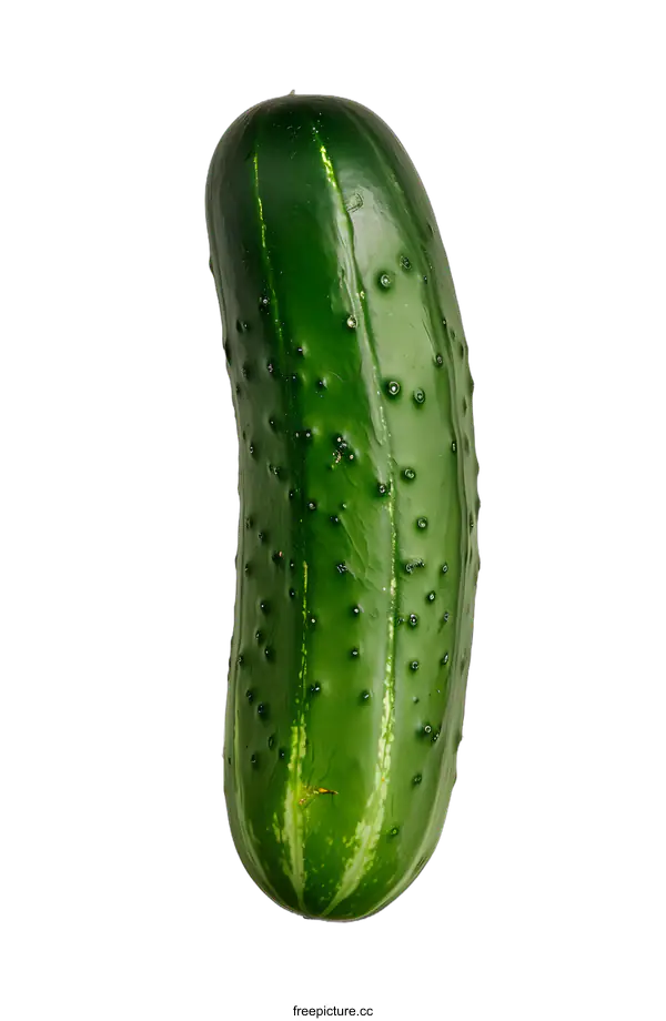 [Transparent Background PNG]Fresh Green Cucumber on White Background