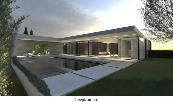 Modern Minimalist House with Swimming Pool