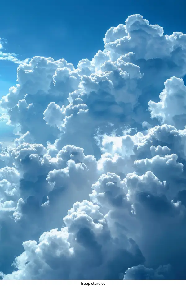 A beautiful day with fluffy clouds