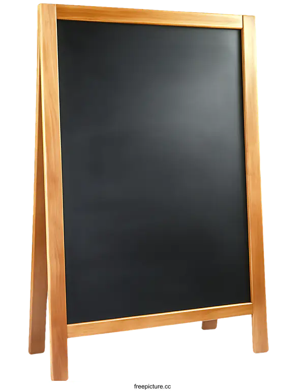 [Transparent Background PNG]Wooden A-frame Blackboard Display
