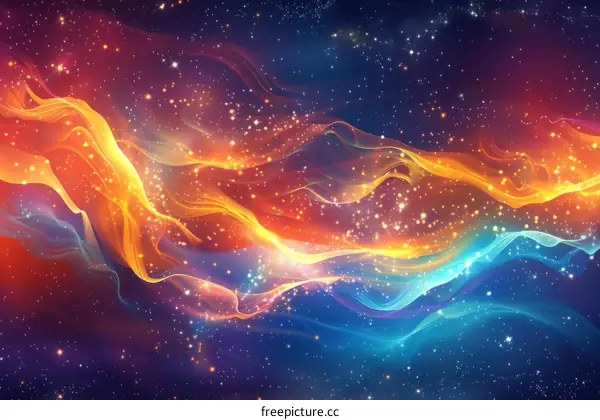 Cosmic Colors: A Nebula in Space