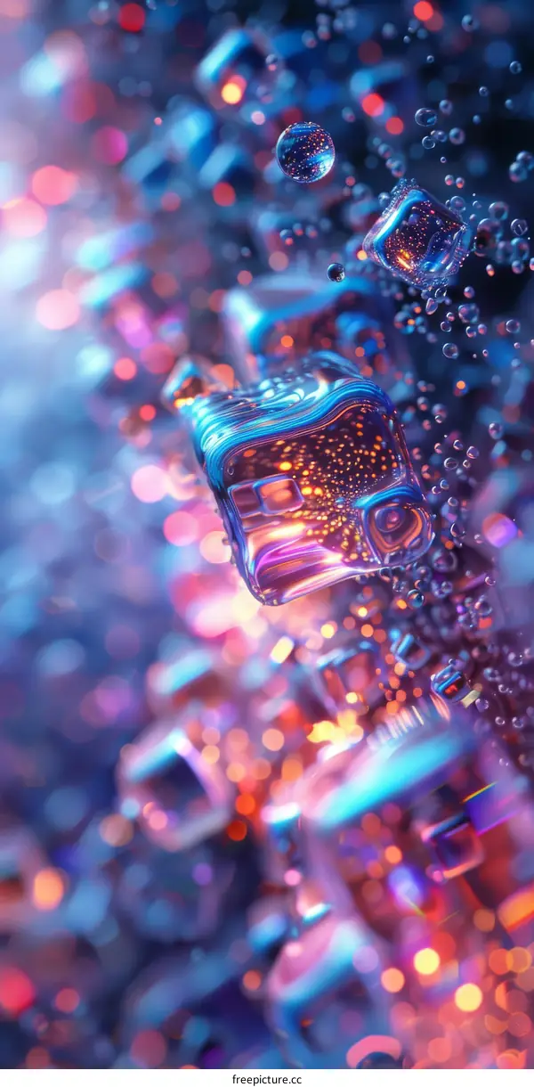 Abstract Geometric Shapes in Vibrant Colors