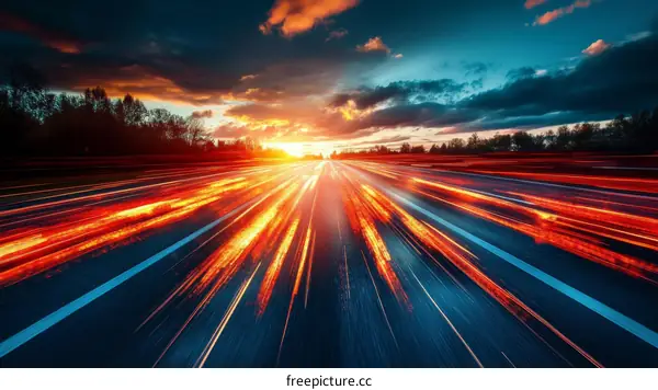 Sunset Highway Speed Lines
