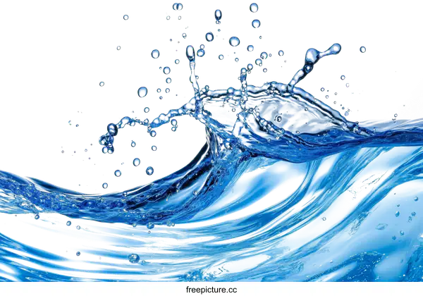 [Transparent Background PNG]Dynamic Water Splash and Wave Pattern
