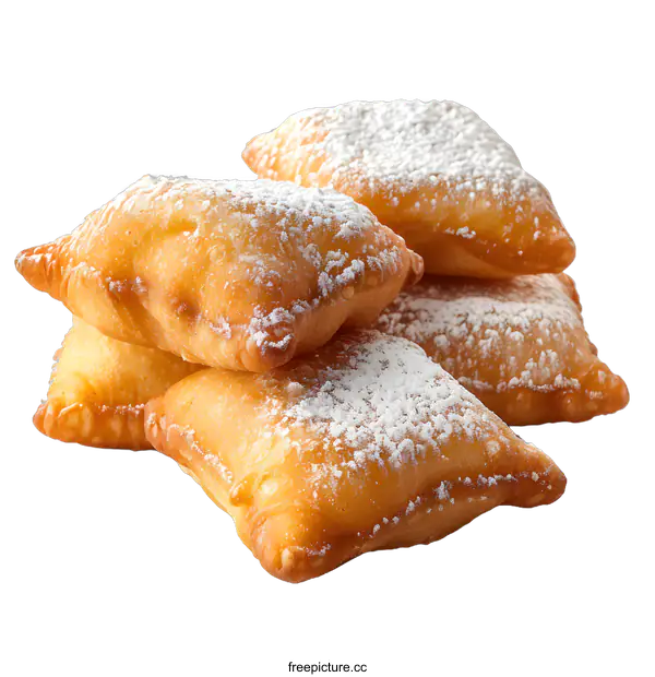 [Transparent Background PNG]beignets on a white background