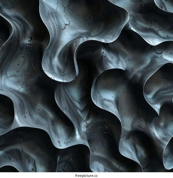 Abstract Black and White Canvas Painting