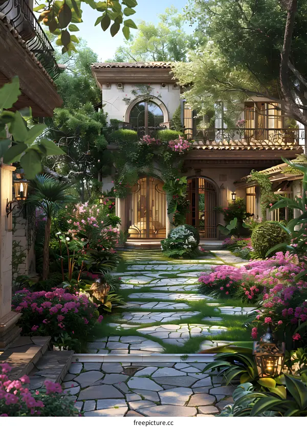 Spanish architecture and natural scenery