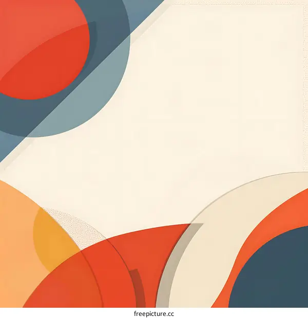 Abstract Geometric Background with Circles and Dots