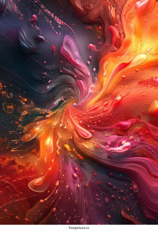 Vibrant Abstract Acrylic Painting